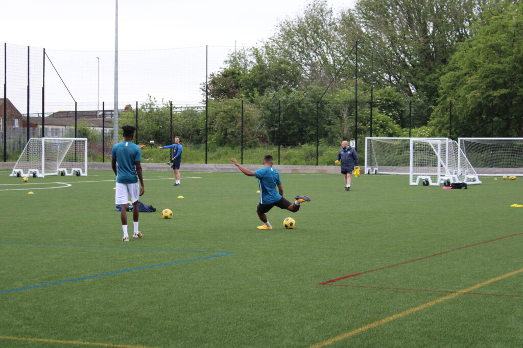 Participants playing on the John Jenkins Stadium Community Pitch