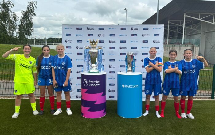 Pompey girls in the Premier League Kicks cup 2024